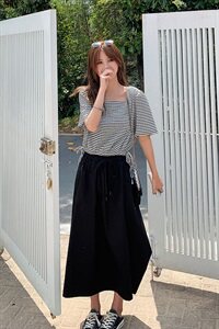 2021夏季新款套装（上衣+不规则半身裙）012-T204图片