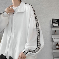 F004-P45夏季新款织带防晒衣男士大码宽松外套纯色透气M-5XL，男装防晒衣，电商B280-1（原A049）