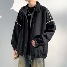 休闲拉链夹克情侣冲锋衣防风衣连帽外套JK452p65，男装夹克，电商D315