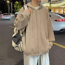 美式针织开衫毛衣外套男春秋新款潮牌百搭纯色拉链线衣M6512/P60，男装针织衫/毛衣，星座506