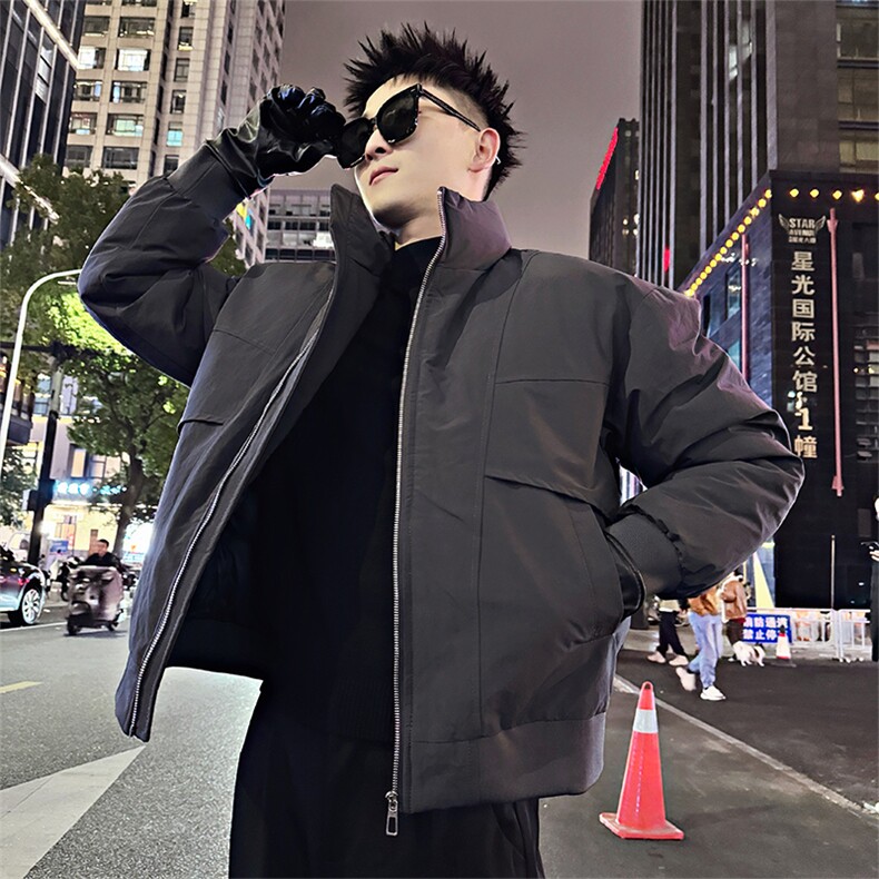 B54/P138控178高级感立领设计棉衣外套百搭镂空工装加厚棉袄男首1,男装棉衣,星座305B