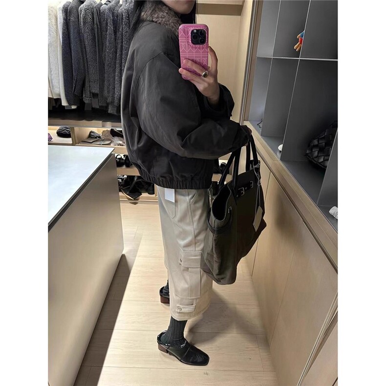 网图高品质毛毛领休闲廓形系扣外套工装棉服翻领棉衣G1173特P95,男装棉衣,电商A339