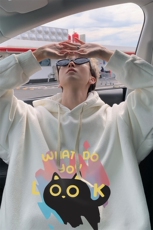 连帽卫衣男大码胖子帽衫大号运动服WY2454-P35，男装卫衣，电商A040