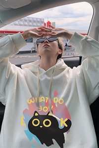 连帽卫衣男大码胖子帽衫大号运动服WY2454-P35图片