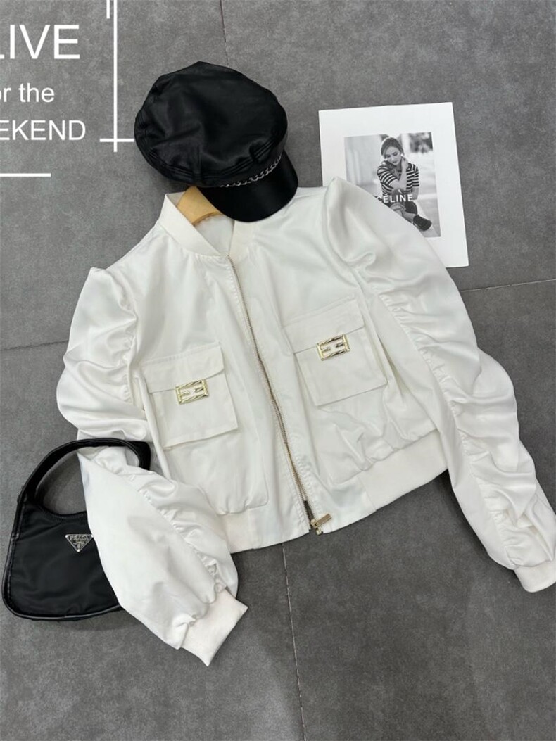 潮短外套，雪纺袖镶拼，女装短外套，卡西姆