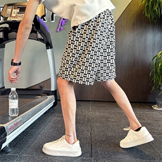 DK3307-P48控68男运动针织短裤休闲宽松五分裤薄款中裤子2025新款，男装牛仔裤，星座102A（原电商D309-1）