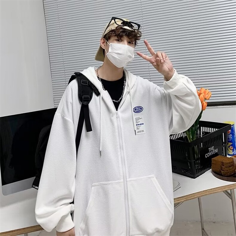 套装男韩版开衫卫衣连帽2023秋冬新款ins宽松百搭两件套W3044-P55，男装休闲套装，星座412-3