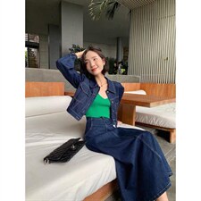 牛仔套装，女装职业装，欧妮卡蒂蔓