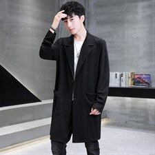 秋季风开衫披风外套长款宽松胖子肥佬加肥加大男士风衣F5801P65，男装风衣，星座1306
