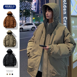 冲锋衣男羽绒棉服冬季轻薄机能风工装外套加厚痞帅棉衣M0785-P120图片