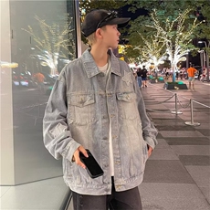 美式复古牛仔外套男春秋潮牌水洗炸街星星夹克痞帅百搭JK1036-P65，男装夹克，星座1008