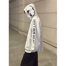 连帽卫衣男美式高街鬼脸字母宽松潮流ins帽衫情侣款潮WK10，男装卫衣，星座1116A（原606A-3）