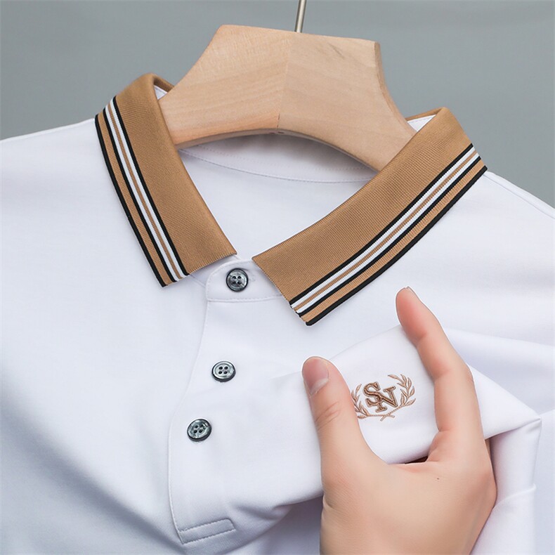 polo衫男士短袖2023新款潮流商务男装衣服翻领t恤男夏季薄款潮牌,男装T恤,电商B212（原钱塘6029）