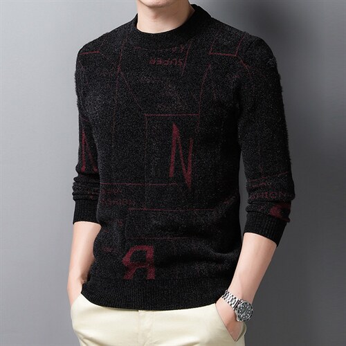 BJY08173冬季新款男士圆领加厚毛衣针织打底衫男装保暖P78，男装针织衫/毛衣，电商B360
