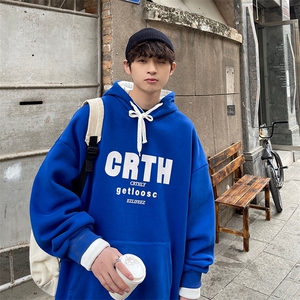 美式重磅连帽卫衣春秋潮牌青少年大码情侣外套WY6002特批50图片