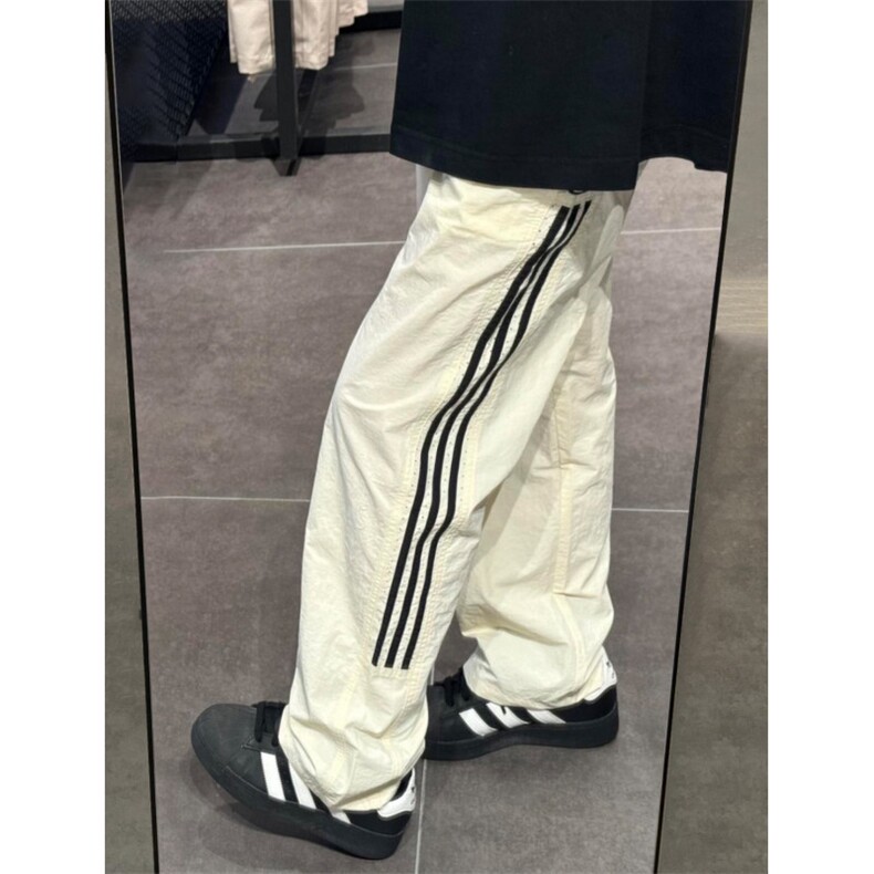 【有货】条纹速干运动裤子男女夏季薄款户外三条杠裤子1217LL-P48，女装休闲裤，星座1007（原301D）