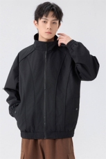 新款中性风户外夹克男立领纯色上衣冲锋衣外套A157B-JK7866-P60，男装夹克，电商A157B
