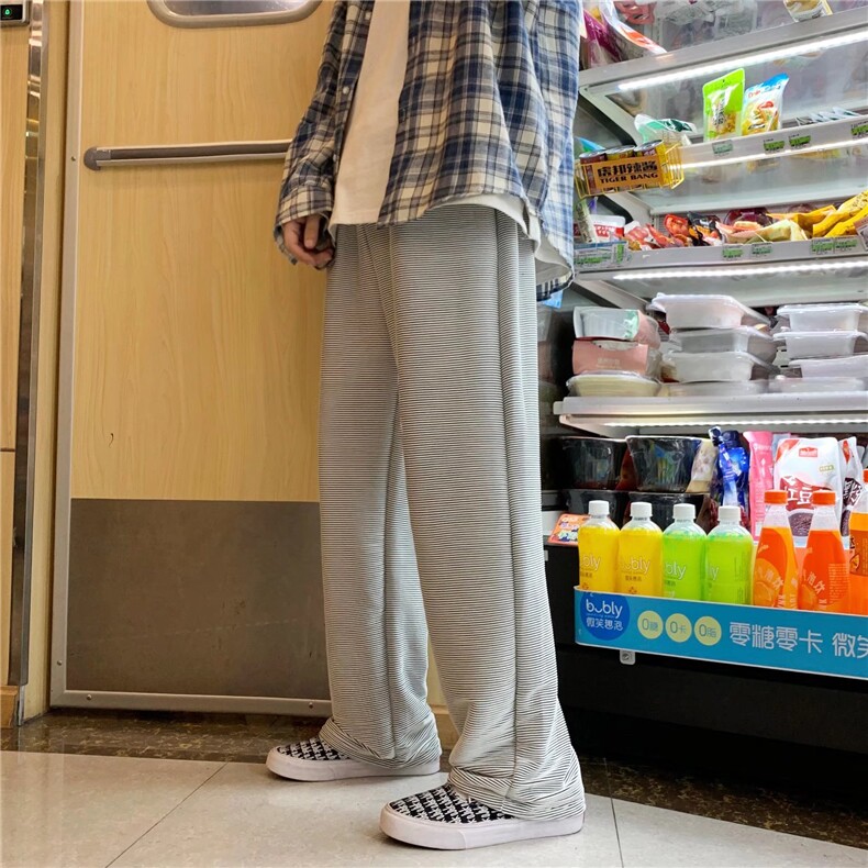 男青春流行细条裤高街ins潮牌休闲裤K22P32图片