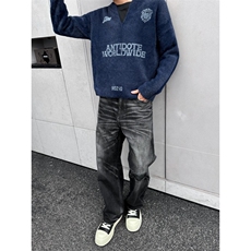 【有货】cleanfit马海毛v领毛衣高级感痞帅美式针织衫TQ01LL-P65，男装针织衫/毛衣，星座1007（原301D）