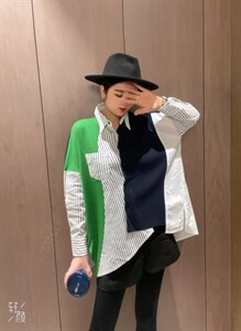 欧版拼肩衬衣，其它，芭娜美纳