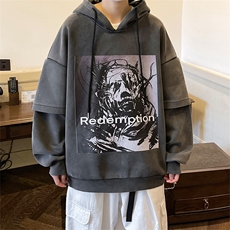 欧美高街复古连帽大码卫衣秋季宽松上衣复古休闲JK22328p65控78，男装卫衣，星座605(原A050)