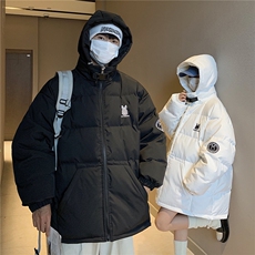 情侣装冬装新品小兔刺绣宽松男士棉衣情侣棉服外套G1035P128男，男装棉衣，电商A339