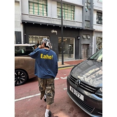 美式复古破洞补丁迷彩工装牛仔短裤男女夏季显瘦宽松阔腿七分裤子，男装牛仔裤，星座1210-1