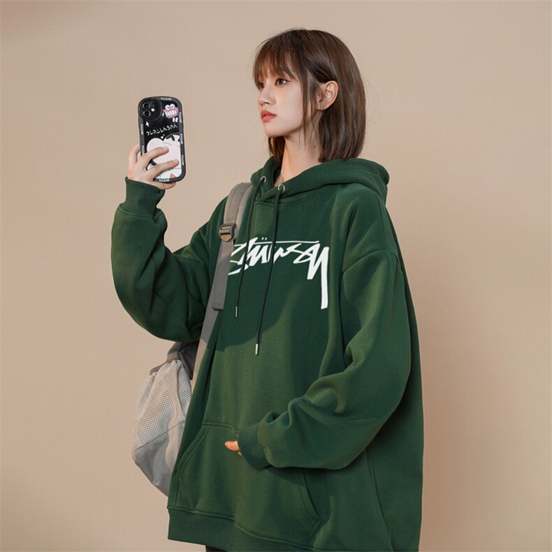 秋季美式英文印花高街连帽卫衣,女装卫衣/绒衫,星座310A-4