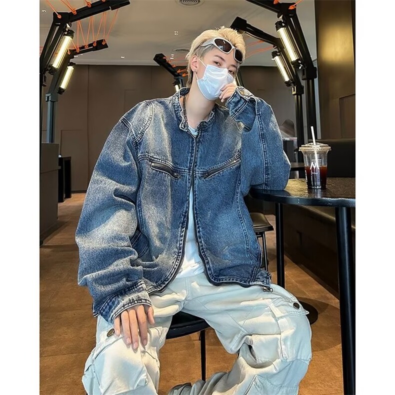 秋季新款美式复古夹克水洗外套QB04P85,男装夹克,星座1116-2