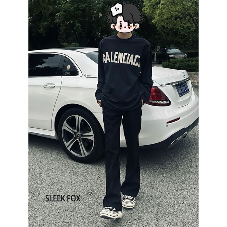 1506A/GTK022半松紧微喇叭裤0/P41,男装休闲裤,星座1506A