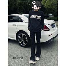1506A/GTK022半松紧微喇叭裤0/P41，男装休闲裤，星座1506A