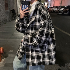 男士大衣男秋冬季新款潮牌夹克港风宽松粗织外套J6511P95，男装夹克，电商A157