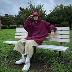 抖音得物高品质二开25年秋冬重磅曼巴棉美式宽松连帽纯色卫衣Y99，男装卫衣，电商A486