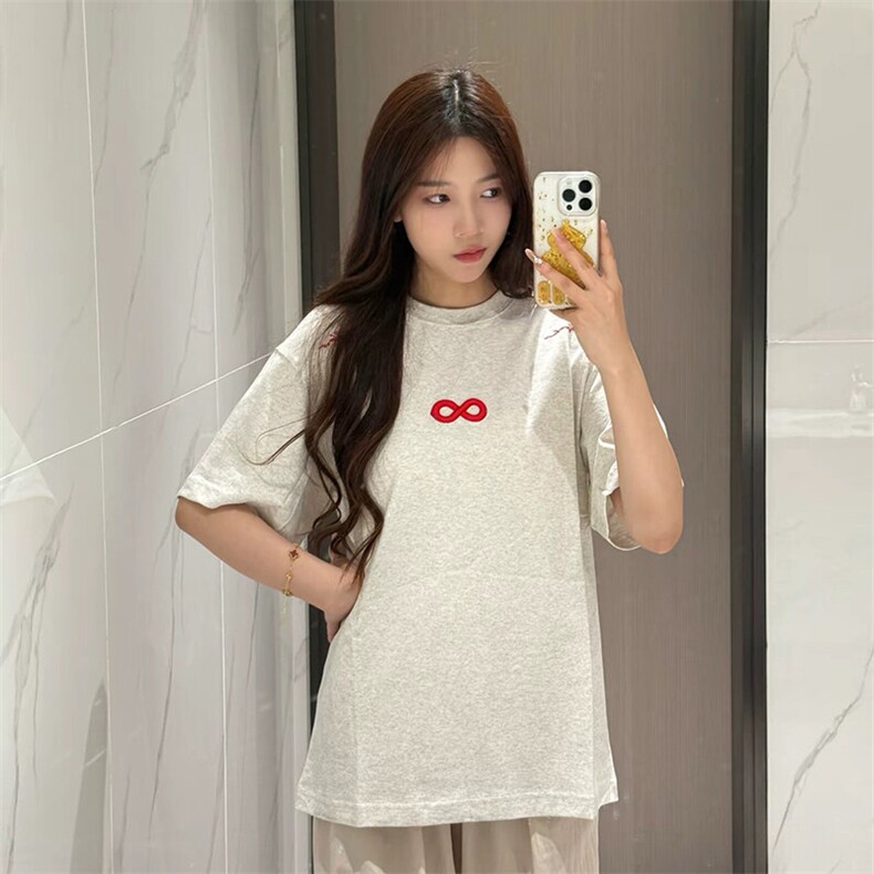 万针全刺绣解构设计260克重磅双纱纯棉高品质美式高街短袖T恤特35，男装T恤，电商A486