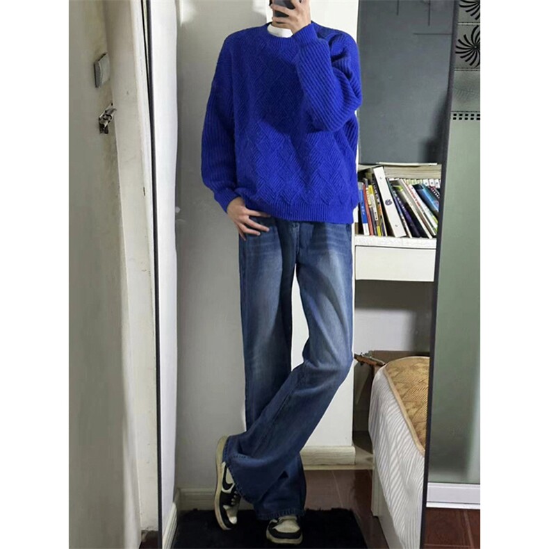 B221美式ins高街暗黑光版修身微喇牛仔裤LK23137-P55控78,男装牛仔裤,电商B221