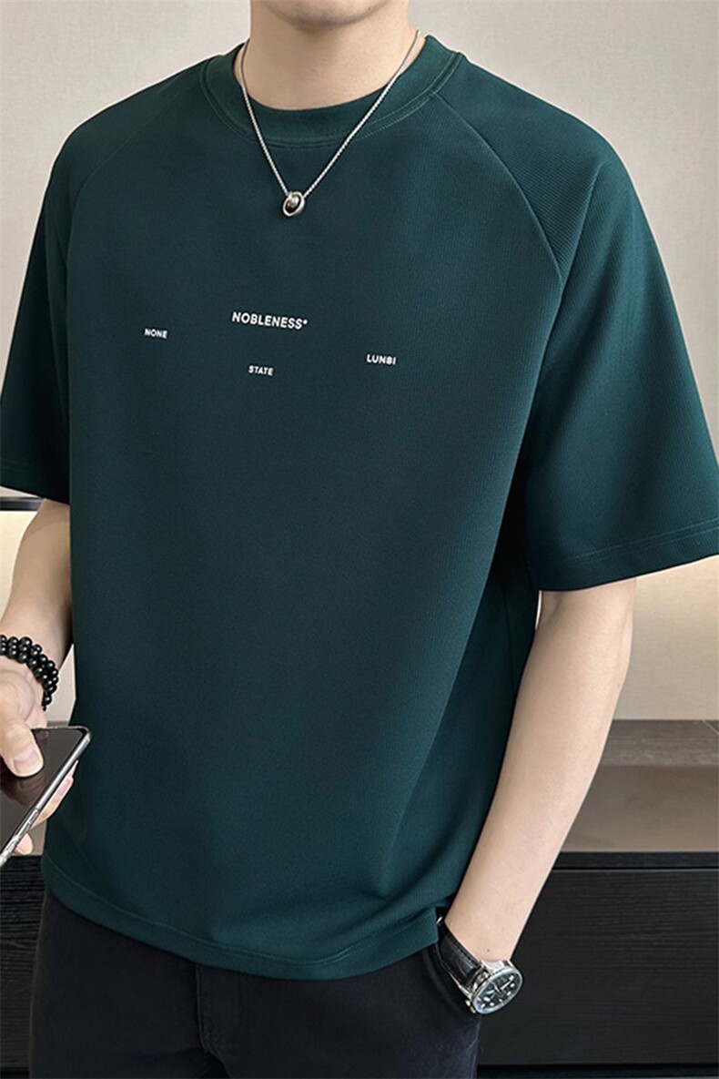 店主风~夏季冰丝华夫格短袖T恤T2003/P40,男装T恤,电商B331
