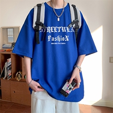 ！2024夏季新款简约印花华夫格男士短袖T恤百搭半袖TXH311P25，男装T恤，电商B220