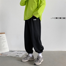 加绒运动裤男宽松束脚ins高街秋冬加厚秋冬季休闲卫裤K1676-P24，男装休闲裤，星座512-4