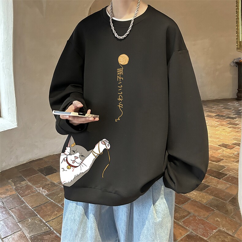 控38简约帅气百搭长袖t恤男大码卫衣T4013-P25加绒款-P35,男装卫衣,电商A040