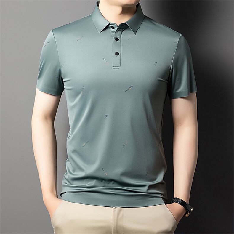 2023新款T恤夏季polo衫短袖中年男士潮流百搭休闲上衣男装打底衫,男装T恤,电商B212（原钱塘6029）