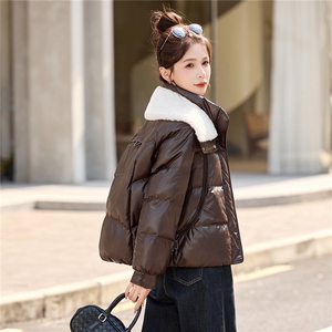 现货2025年冬季新款羽绒服韩版休闲保暖羽绒服毛领可拆卸图片