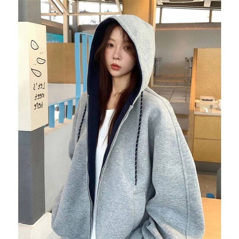 1506A/GF150/P54宽松简约重磅连帽开衫卫衣1,男装卫衣,星座1506A