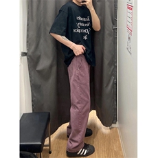 紫色牛仔裤男修身直筒美式高街vibe裤子高个子1007-LLNZ01-特P48，男装牛仔裤，星座1007（原301D）