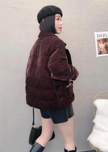 DG831欧版西装领短款西装领丝绒羽绒服,女装西装,L·H·X