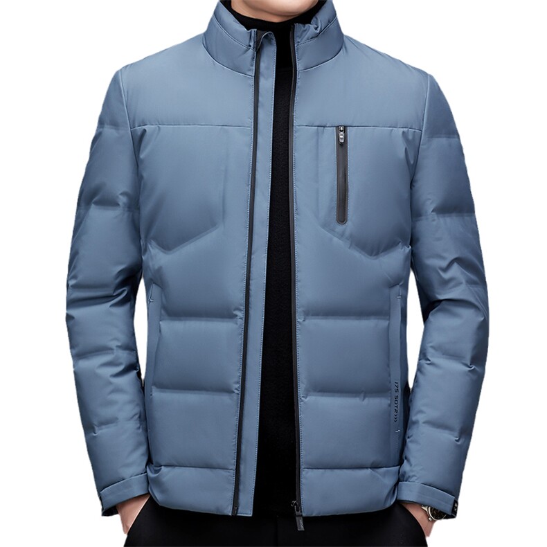 羽绒服冬季立领宽松保暖商务休闲纯色外套中年男装MSNA20610-P255,男装羽绒服,电商B212（原钱塘6029）