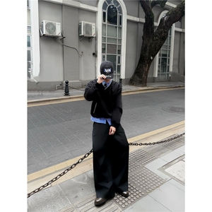 学院风V领麦穗绣花卫衣男女春秋季休闲宽松内搭情侣外套MYT20图片
