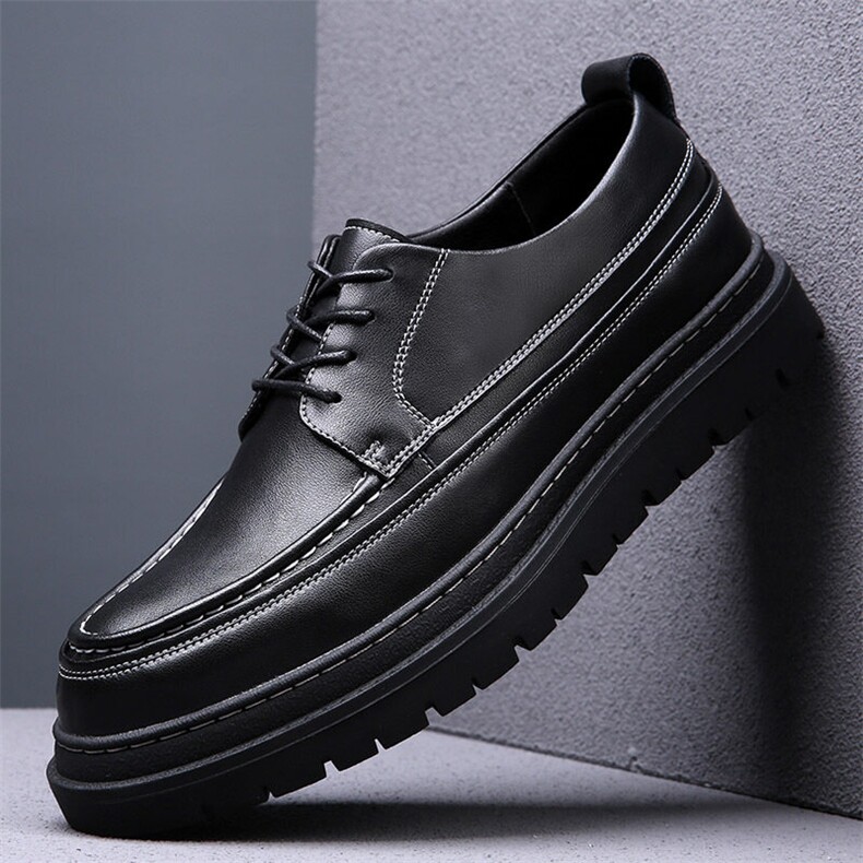 X4588-155春季新款男士休闲皮鞋英伦百搭厚底男鞋，男鞋皮鞋，星座1407-3