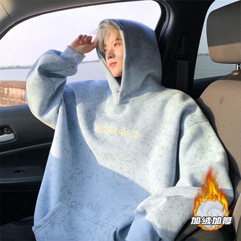 脏脏面料重磅450克加绒加厚连帽卫衣-WY3703-P65加绒P70控98控108，男装卫衣，电商B208