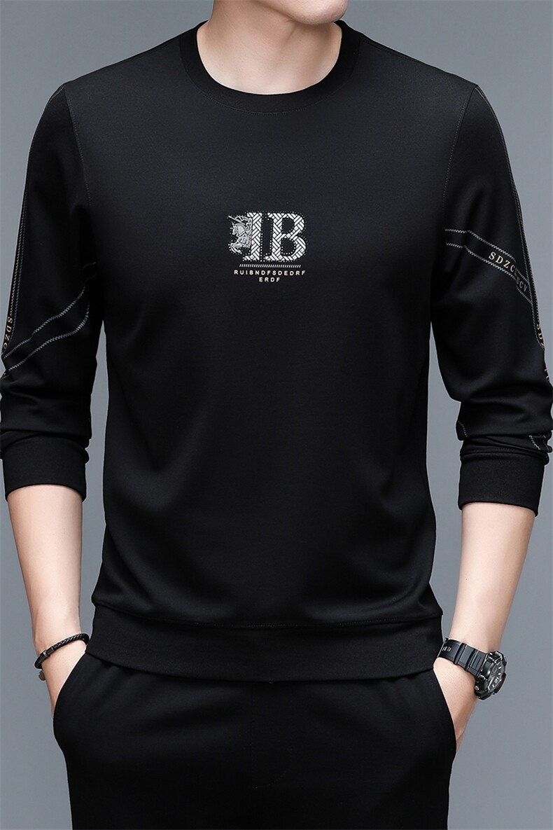 BSS090秋季新款2023年男士休闲圆领卫衣长袖套头外套时尚P50,男装卫衣,电商B360