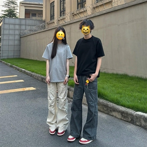 现货 美式复古褶皱工装裤男潮牌痞帅设计感小众裤子-A2051P58控98图片
